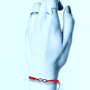 Neon Retro Deadstock Rhinestone Studded Infinity Adjustable Bracelet NWT NEW